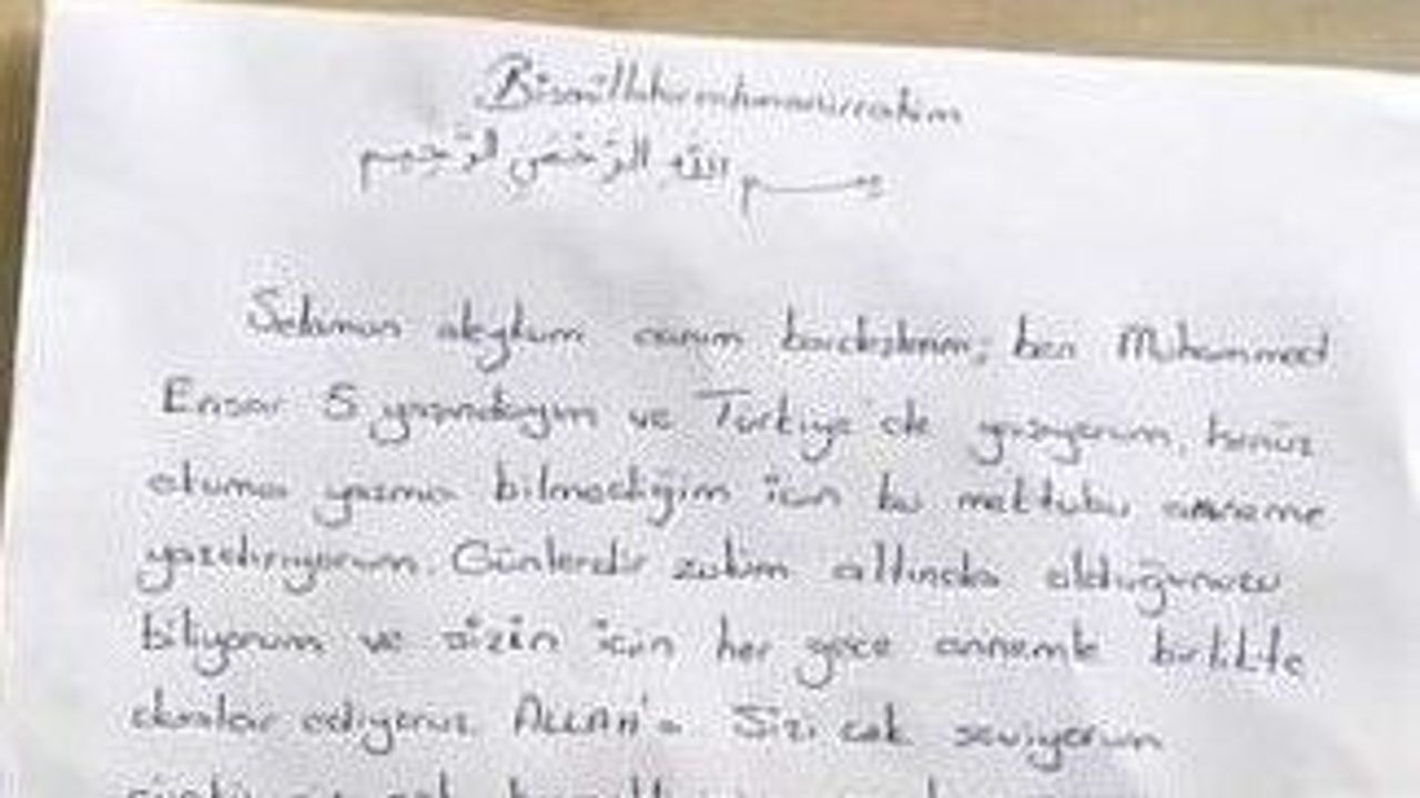 Eskişehirli Küçük Çocuktan Gazze’deki Kardeşlerine Duygulandıran Mektup