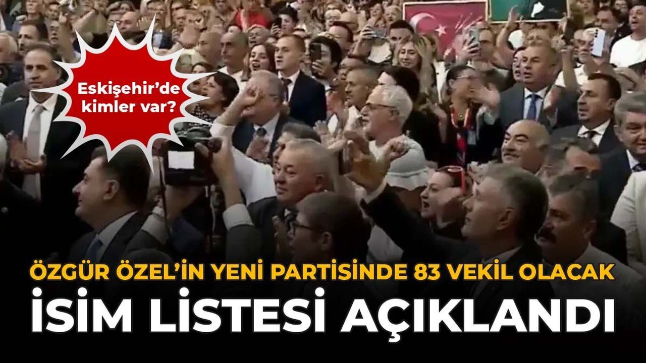 Özgür Özel'in Yeni Partisinde 83 Vekil Olacak: İsim Listesi Açıklandı