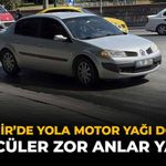 Eskişehir'de Yola Motor Yağı Döküldü: Sürücüler Zor Anlar Yaşadı