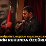 YENİ Parti Eskişehir İl Başkanı Yalaz’dan 2 Eylül mesajı: “Bu Şehrin Ruhunda Özgürlük Var”