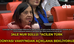 Jale Nur Süllü: "Acilen Türk Dünyası Vakfı'ndan Açıklama Bekliyoruz"
