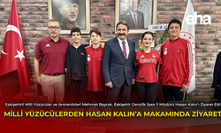 Milli Yüzücülerden Hasan Kalın'a Makamında Ziyaret