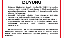 Ankara- Bursa Yolundaki Hız Limiti Düşürüldü