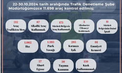 Trafik Kuralları İhlalinden 3 bin 563 Sürücüye Ceza Yazıldı