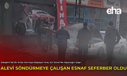 Alevi Söndürmeye Çalışan Esnaf Seferber Oldu