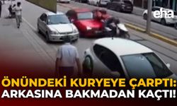 Önündeki Kuryeye Çarptı: Arkasına Bakmadan Kaçtı!