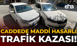 Caddede Maddi Hasarlı Trafik Kazası!