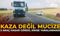 Kaza Değil Mucize: 3 Araç Hasar Gördü, Kimse Yaralanmadı