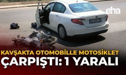 Kavşakta Otomobille Motosiklet Çarpıştı: 1 Yaralı