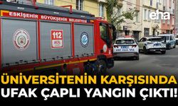 Üniversitenin Karşısında Ufak Çaplı Yangın Çıktı