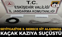 Seyitgazi’de 3. Derece Sit Alanında Kaçak Kazıya Suçüstü