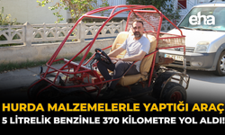 Hurda Malzemelerle Yaptığı Araç 5 Litrelik Benzinle 370 Kilometre Yol Aldı!