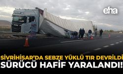 Sivrihisar'da Sebze Yüklü Tır Devrildi: Sürücü Hafif Yaralandı!
