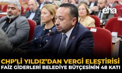 CHP’li Yıldız’dan Vergi Eleştirisi: Faiz Giderleri Belediye Bütçesinin 48 Katı