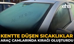 Kentte Düşen Sıcaklıklar Araç Camlarında Kırağı Oluşturdu