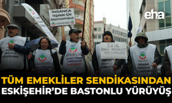 Tüm Emekliler Sendikasından Eskişehir’de Bastonlu Yürüyüş