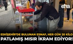 Eskişehir'de Bulunan Esnaf, Her Gün 20 Kilo Patlamış Mısır İkram Ediyor!