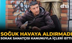 Soğuk Havaya Aldırmadı: Sokak Sanatçısı Kanunuyla İçleri Isıttı