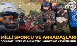 Milli Sporcu ve Arkadaşları Donmak Üzere Olan Kuzuyu Annesine Kavuşturdu