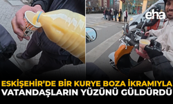 Eskişehir’de Bir Kurye, Boza İkramıyla Vatandaşların Yüzünü Güldürdü