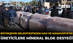 Büyükşehir Belediyesi’nden Han ve Mahmudiye’de Üreticilere Mineral Blok Desteği