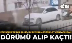 Eskişehir'de Bir Şahıs, Kuryenin Motosiklet Çantasından Dürümü Alıp Kaçtı!