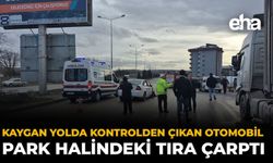 Eskişehir'de Kontrolden Çıkan Otomobil Park Halindeki Tıra Çarptı