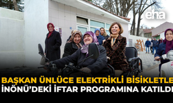 Başkan Ünlüce Elektrikli Bisikletle İnönü’deki İftar Programına Katıldı