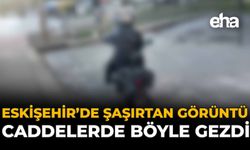 Eskişehir'de Şaşırtan Görüntü: Caddelerde Böyle Gezdi
