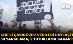 CHP'li Çakırözer Verileri Paylaştı: 50 Yargılama, 5 Tutuklama Kararı!
