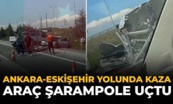 Ankara-Eskişehir Yolunda Kaza: Araç Şarampole Uçtu