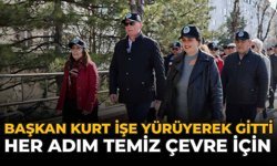 Başkan Kurt İşe Yürüyerek Gitti: "Her Adım Temiz Çevre İçin"