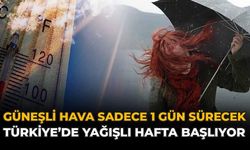 Güneşli Hava Sadece 1 Gün Sürecek: Türkiye'de Yağışlı Hafta Başlıyor
