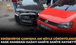 Eskişehir’de Çarpışma Anı Böyle Görüntülendi: Kask Kamerası Kazayı Saniye Saniye Kaydetti