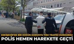 Eskişehir’de Bir Düğün Konvoyu Tüm Trafiği Durdurdu: Polis Hemen Harekete Geçti