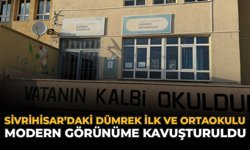 Sivrihisar'daki Dümrek İlk ve Ortaokulu Modern Görünüme Kavuşturuldu