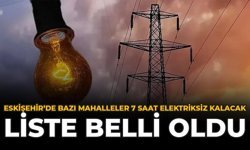 Eskişehir'de Bazı Mahalleler 7 Saat Elektriksiz Kalacak: Liste Belli Oldu