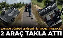 Bayram Dönüşü Eskişehir İstikametinde Kaza: 2 Araç Takla Attı