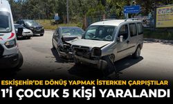 Eskişehir’de Dönüş Yapmak İsterken Çarpıştılar: 1’i Çocuk 5 Kişi Yaralandı