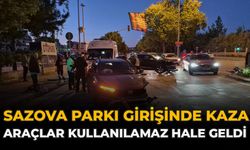 Sazova Parkı Girişinde Kaza: Araçlar Kullanılamaz Hale Geldi