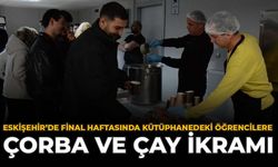 Eskişehir’de Final Haftasında Kütüphanedeki Öğrencilere Çorba ve Çay İkramı
