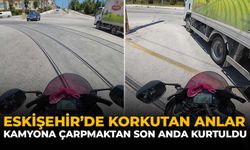 Eskişehir’de Korkutan Anlar: Kamyona Çarpmaktan Son Anda Kurtuldu