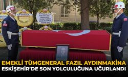 Emekli Tümgeneral Fazıl Aydınmakina, Eskişehir'de Son Yolculuğuna Uğurlandı