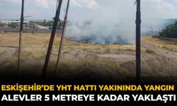 Eskişehir’de YHT Hattı Yakınında Yangın: Alevler 5 Metreye Kadar Yaklaştı