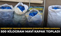 Eskişehir’de Yaşayan Depremzede Ecenur’dan Örnek Kampanya: 500 Kilogram Mavi Kapak Topladı
