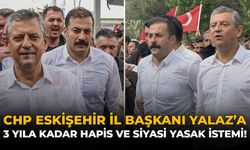 CHP Eskişehir İl Başkanı Yalaz'a 3 Yıla Kadar Hapis ve Siyasi Yasak İstemi!
