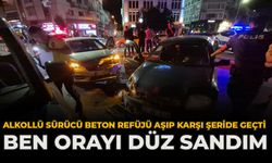 Alkollü Sürücü Beton Refüjü Aşıp Karşı Şeride Geçti: "Ben Orayı Düz Sandım"
