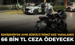 Eskişehir’de Aynı Sürücü İkinci Kez Yakalandı: 66 Bin TL Ceza Ödeyecek