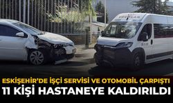 Eskişehir'de İşçi Servisi ile Otomobil Çarpıştı: 11 Kişi Hastaneye Kaldırıldı