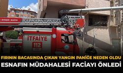 Fırının Bacasında Çıkan Yangın Paniğe Neden Oldu: Esnafın Müdahalesi Faciayı Önledi